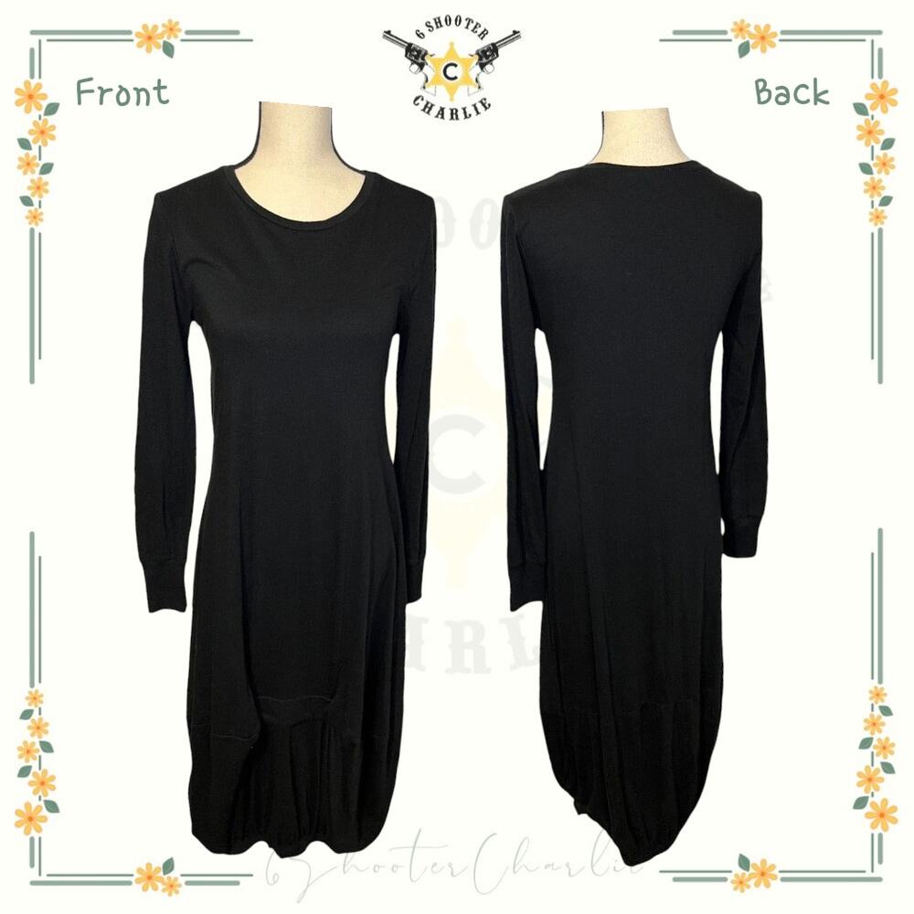 Zara Trafaluc Collection's Season S/S Black Bubble Hem Midi Dress Size S